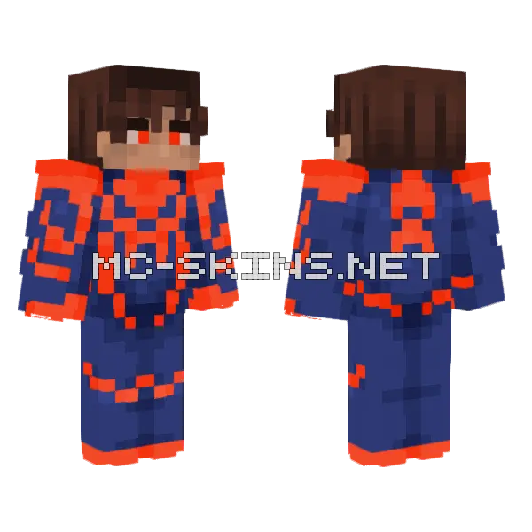 Spider-Man Suit Minecraft skin, front and back