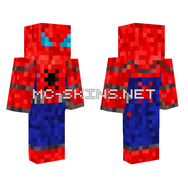 Spider-Man Suit Minecraft skin, front and back