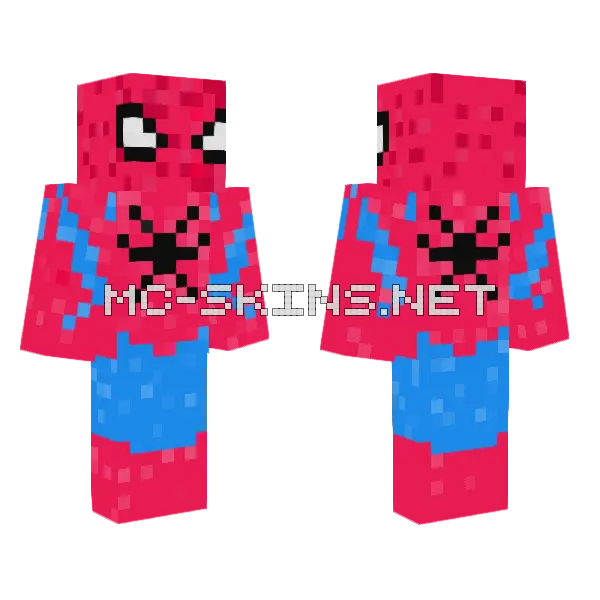 Spider-Man Suit Minecraft skin, front and back