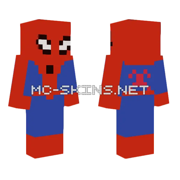 Spider-Man Suit Minecraft skin, front and back
