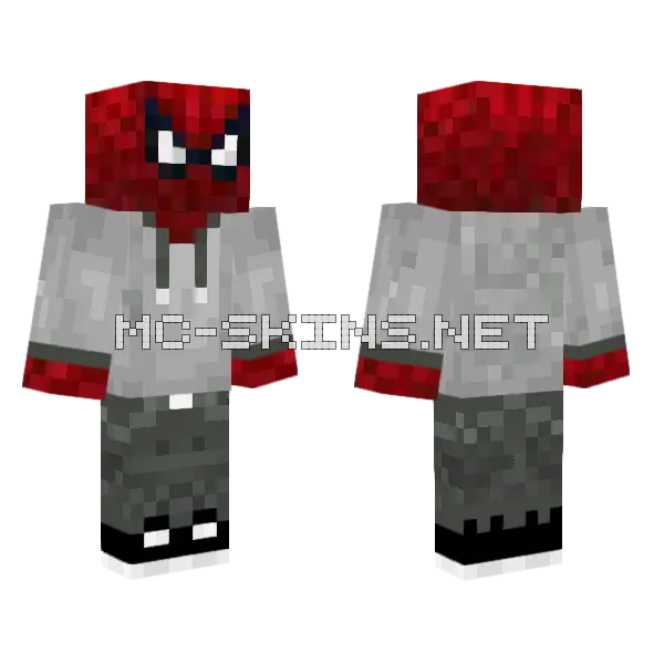 Spider Man Suit Minecraft skin, front and back