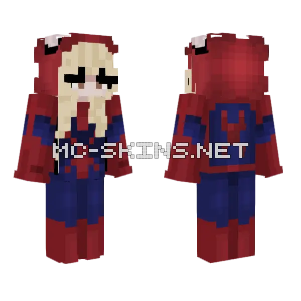 Spider-Man Suit Minecraft skin, front and back