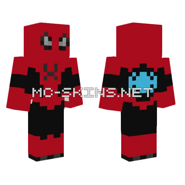 Spider-Man Suit Minecraft skin, front and back