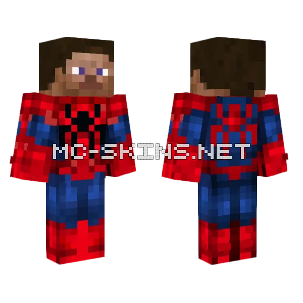 Spider-Man Suit Minecraft skin, front and back