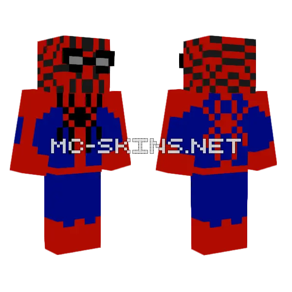 Spider-Man Suit Minecraft skin, front and back