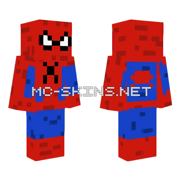 Spider-Man Suit Minecraft skin, front and back