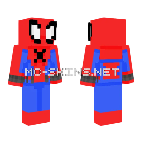 Spider-Man Suit Minecraft skin, front and back