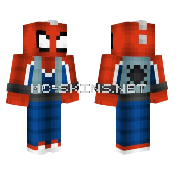 Spider-Man Suit Minecraft skin, front and back