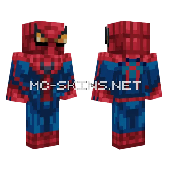 Spider-Man TASM Minecraft skin, front and back