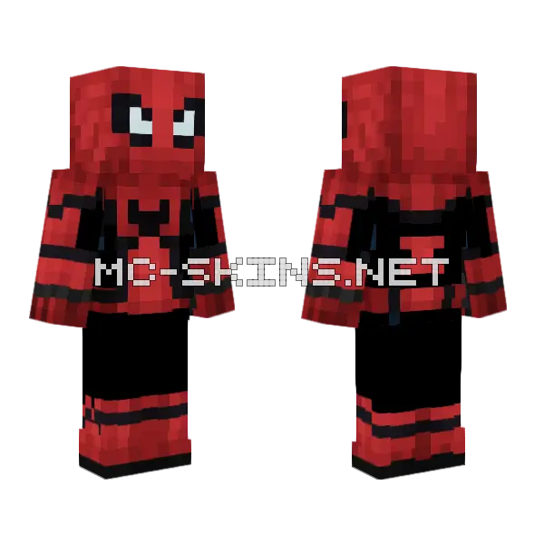 Spider-Man Tom Holland Minecraft skin, front and back