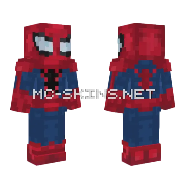 Spider-Man Unf Minecraft skin, front and back