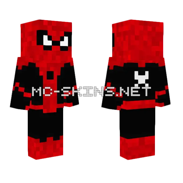 Spider-Man Upgraded Suit Minecraft skin, front and back