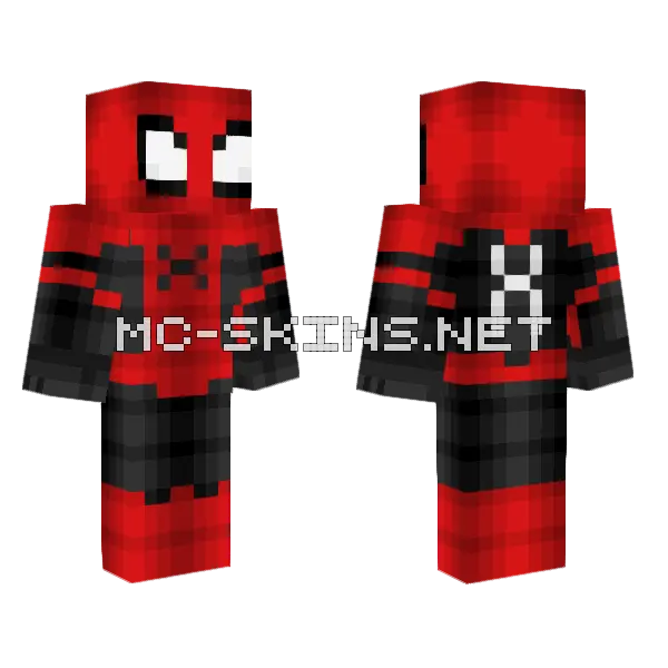 Spider Man Upgraded Suit Minecraft skin, front and back