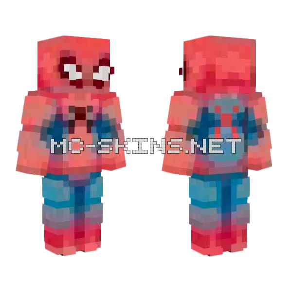Spider Man Watercolor Minecraft skin, front and back