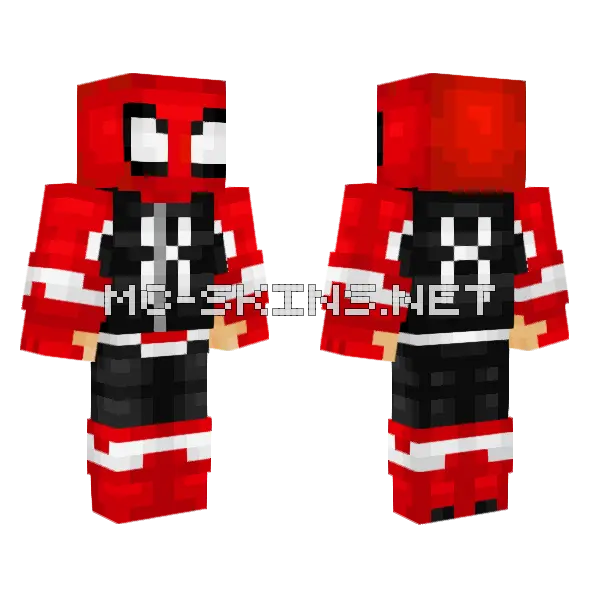 Spider-Man Winter Suit Minecraft skin, front and back