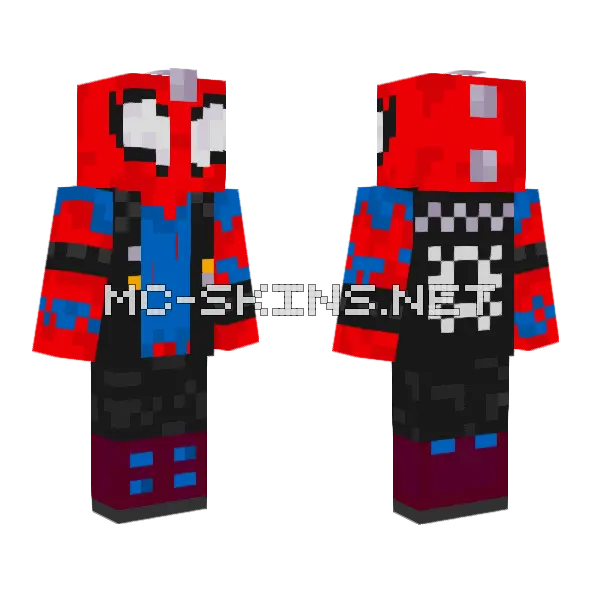 Spider Punk Minecraft skin, front and back