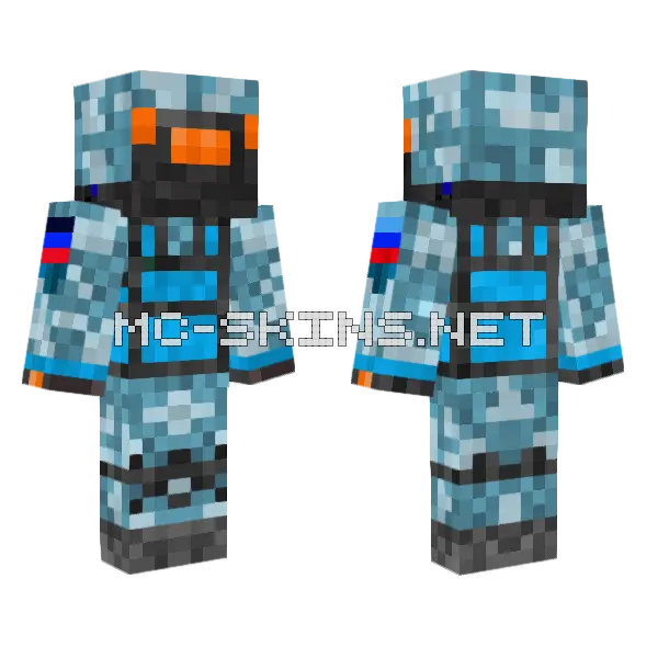 Spider Spetnaz Minecraft skin, front and back