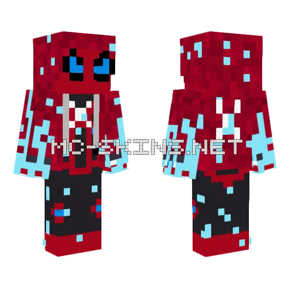 Spider Venom Bio Electricity Minecraft skin, front and back