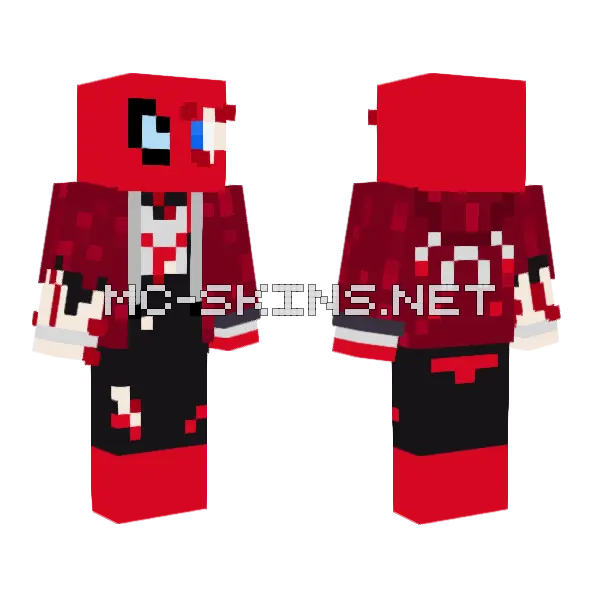 Spider Venom Damaged Minecraft skin, front and back