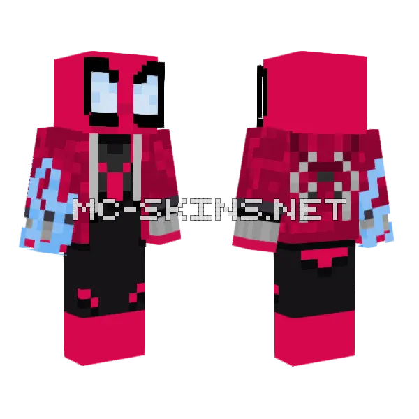 Spider Venom Iron Arms Bioelectricity Minecraft skin, front and back
