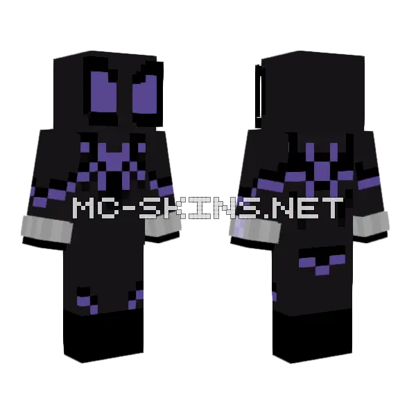 Spider Venom Stealth Suit Minecraft skin, front and back