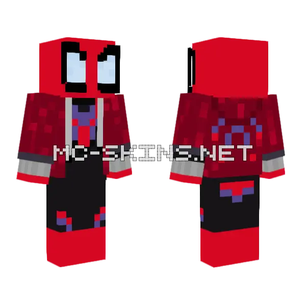 Spider Venom Suit Minecraft skin, front and back
