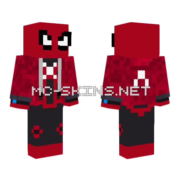 Spider Venom Suit Minecraft skin, front and back