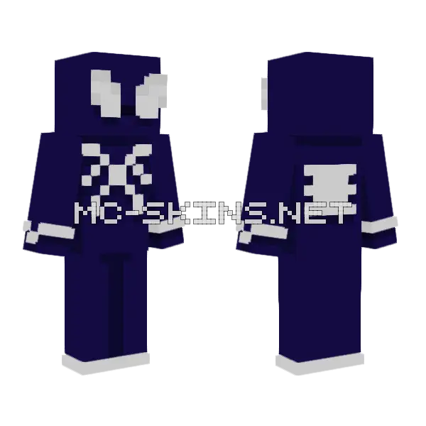 Spider Venom Symbiote Suit Minecraft skin, front and back