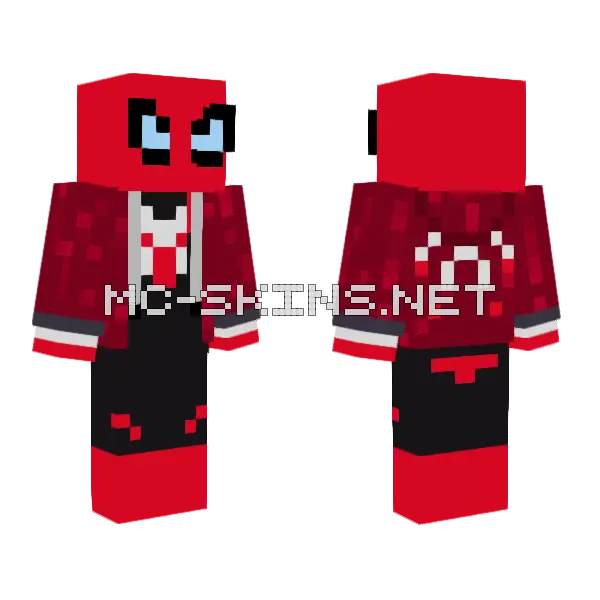 Spider Venom Symbiote Suit Minecraft skin, front and back