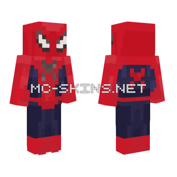 Spiderman 2004 Raimi Minecraft skin, front and back