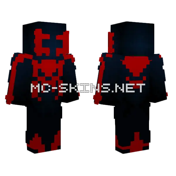 Spiderman 2099 Skin Minecraft skin, front and back