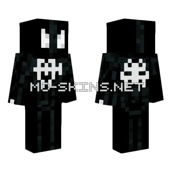 Spiderman Black Suit Minecraft skin, front and back