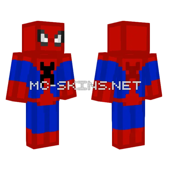 Spiderman BND Minecraft skin, front and back