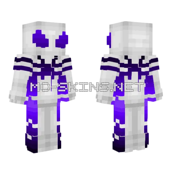 Spiderman Future Foundation Violet Minecraft skin, front and back