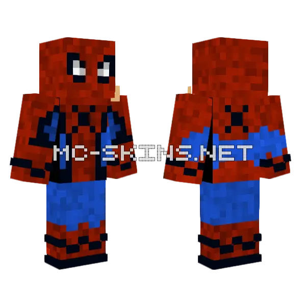 Spiderman Homecoming Suit Minecraft skin, front and back