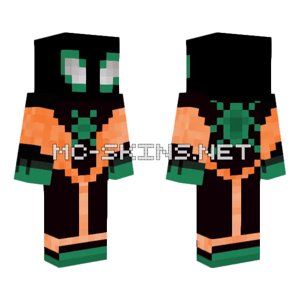 Spiderman Outer Inner Minecraft skin, front and back