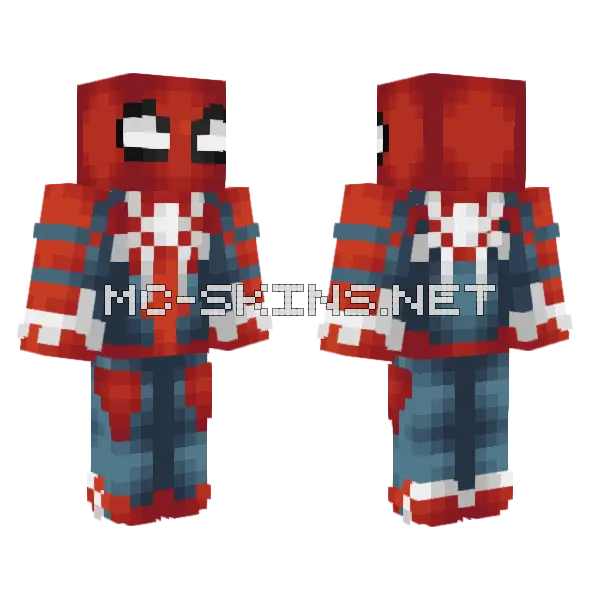 Spiderman Playstation Skin Minecraft skin, front and back