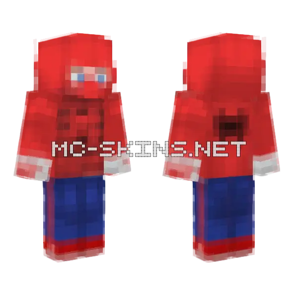 Spiderman Suit Minecraft skin, front and back