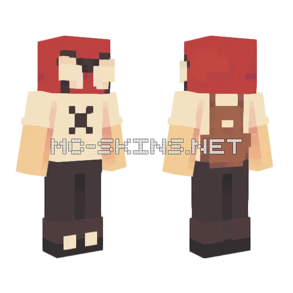 Spidersona Minecraft skin, front and back