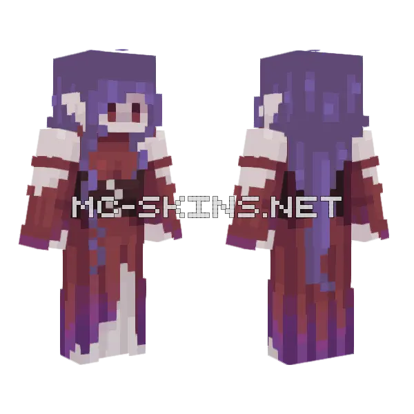 Spilled Wine v2 Minecraft skin, front and back