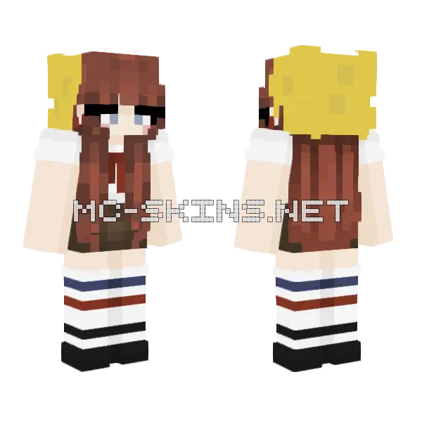 SpongeBob Inspired Boy Minecraft skin, front and back