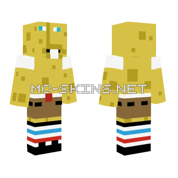 SpongeBob SquarePants, front and back