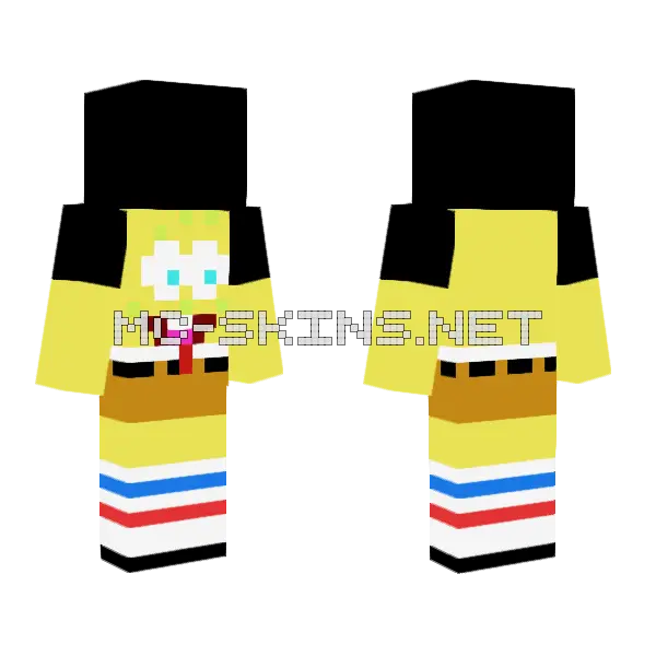 SpongeBob SquarePants, front and back