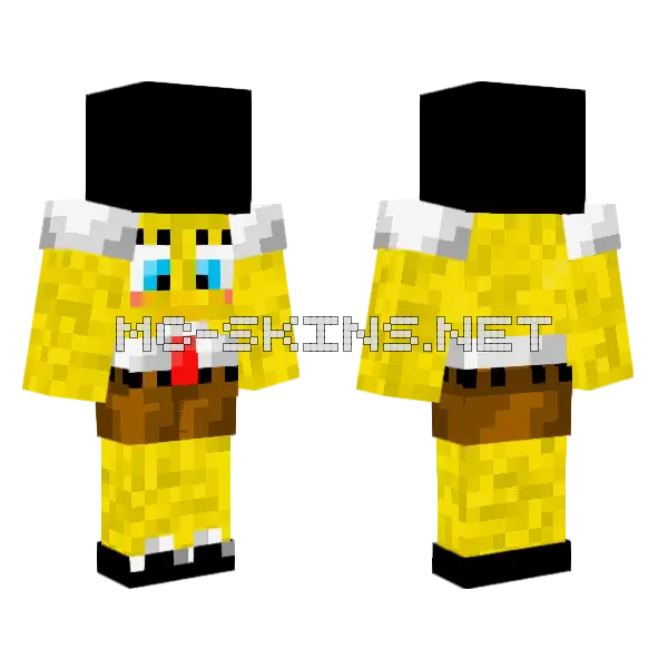 Spongebob Squarepants Minecraft skin, front and back