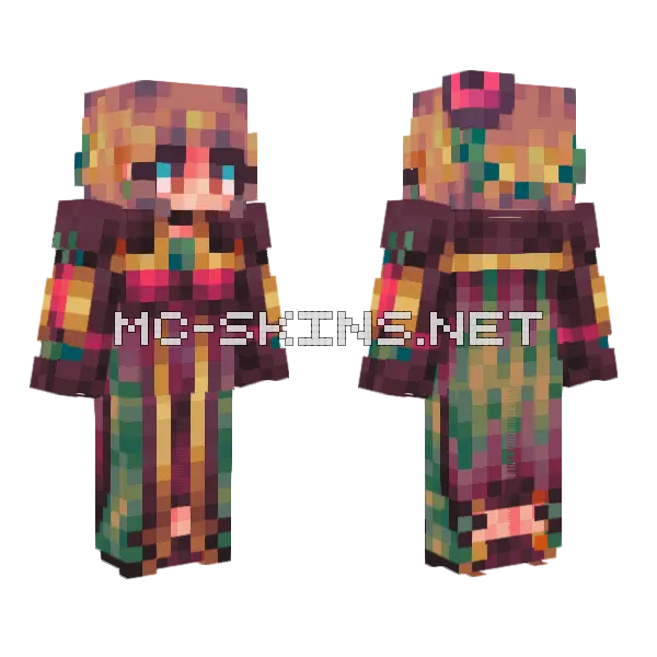 Spooktober Skintober Minecraft skin, front and back