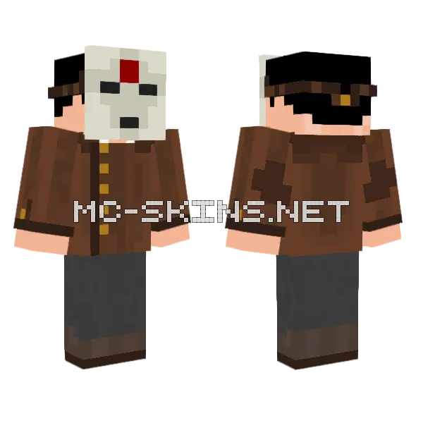 Spooky Among Us Mask Guy Minecraft skin, front and back
