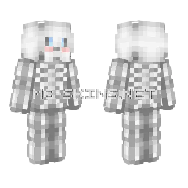Spooky Cute Skeleton Minecraft skin, front and back