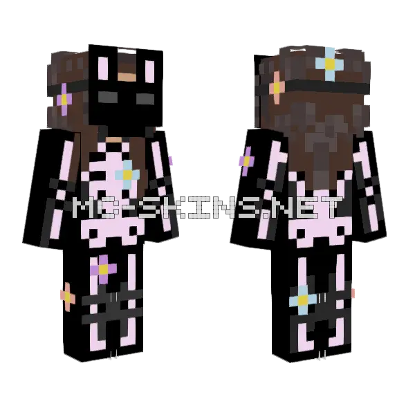 Spooky Sugar Minecraft skin, front and back