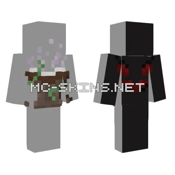 Spoopy Boredom Minecraft skin, front and back