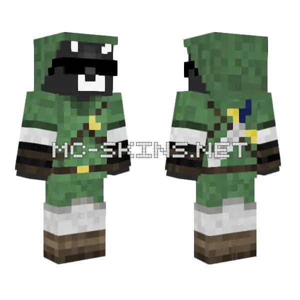 Spreen Link Zelda Minecraft skin, front and back